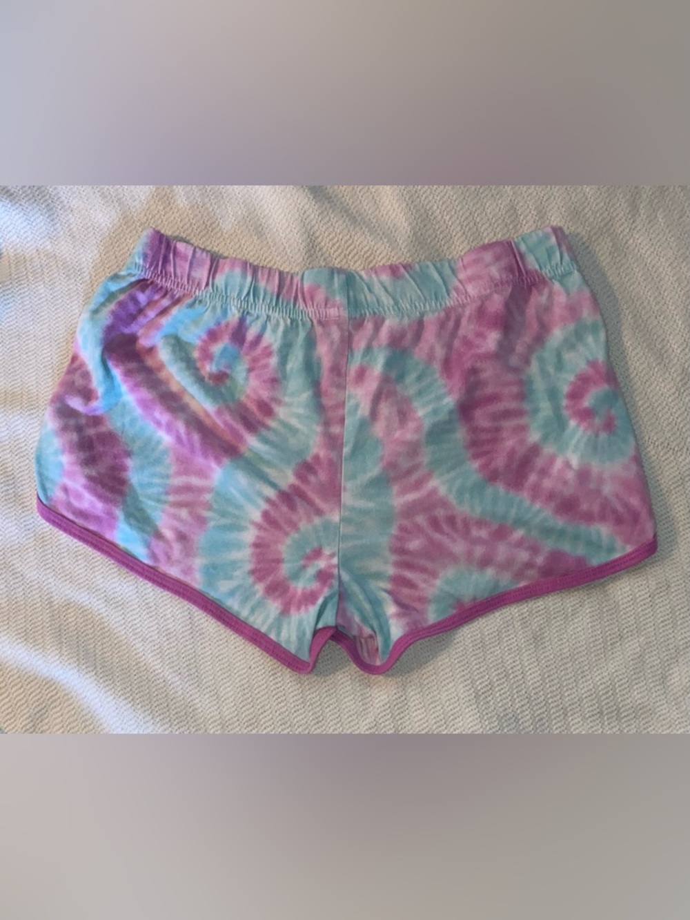 Tie dye purple and blue lounge shorts - Picture 2 of 4